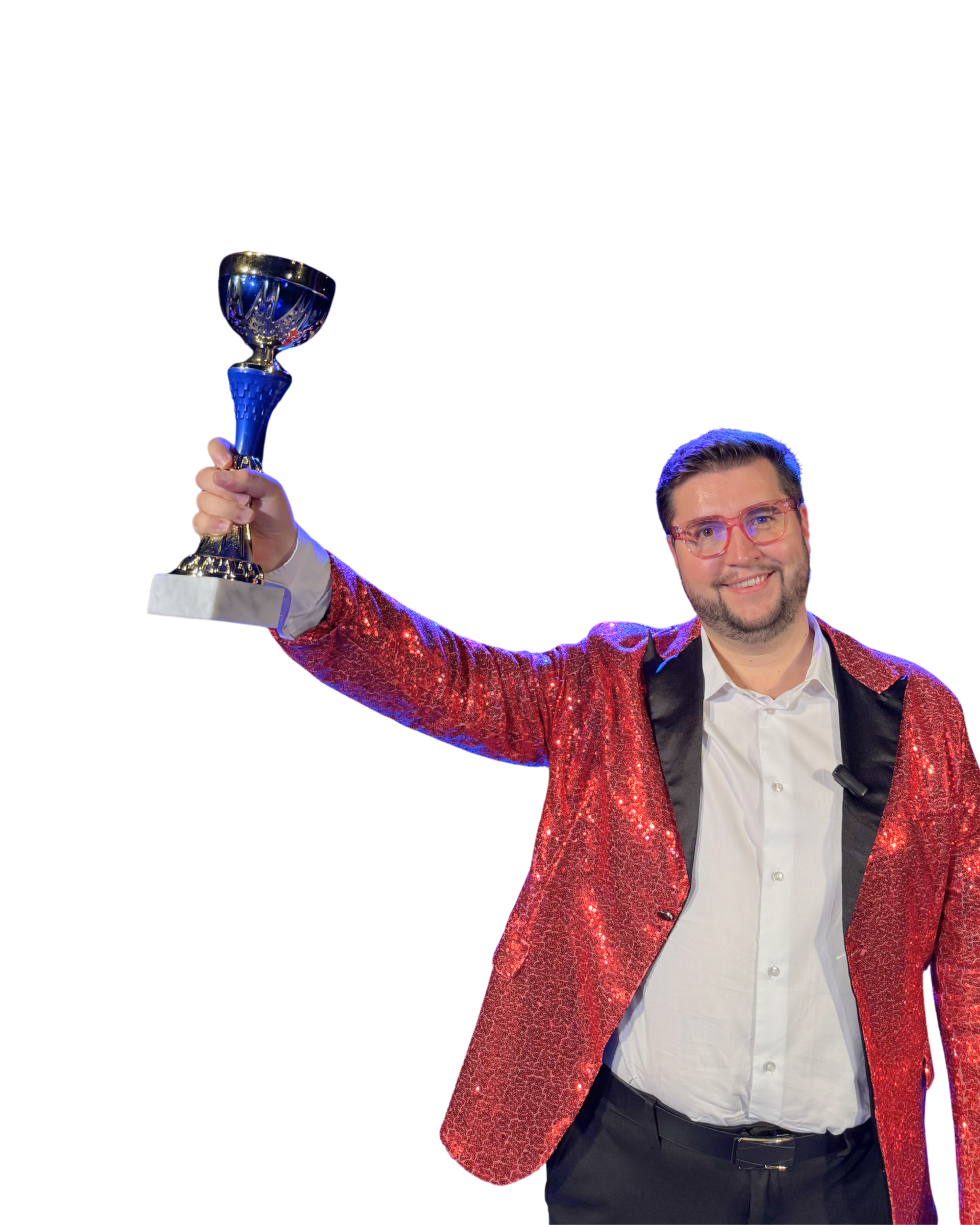 Sebastian Sikora z pucharem